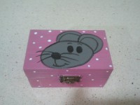 Caja Ratoncito Pérez Rosa con topos (6€)